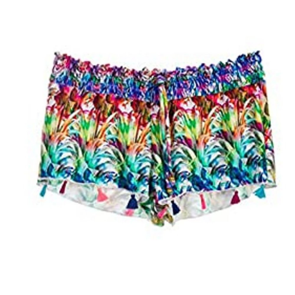 PilyQ Girls Lanai Tassel Swim Cover Shorts